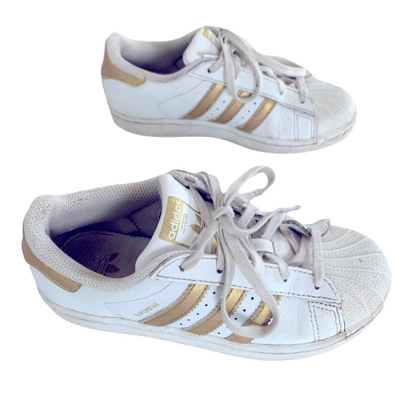 Adidas Superstar Ortholite Kids White/Gold. 1 - Picture 2 of 7